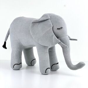 Restoration Hardware Baby & Child Gray Chambray Elephant Toy